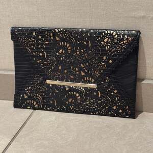 BCBGMaxAzria Harlow Clutch Black Gold